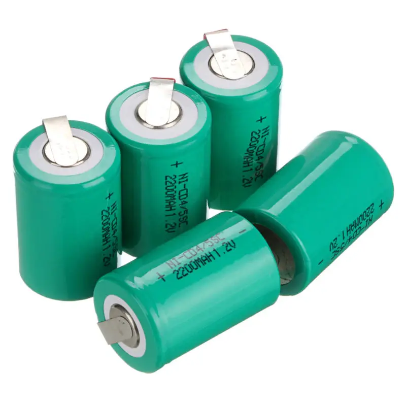 Brand new 1-12PCS 2200mAh 4/5 SC Ni-CD akumulatory 1.2V Sub C baterie z zakładką do elektronarzędzi akumulatory ogniwo