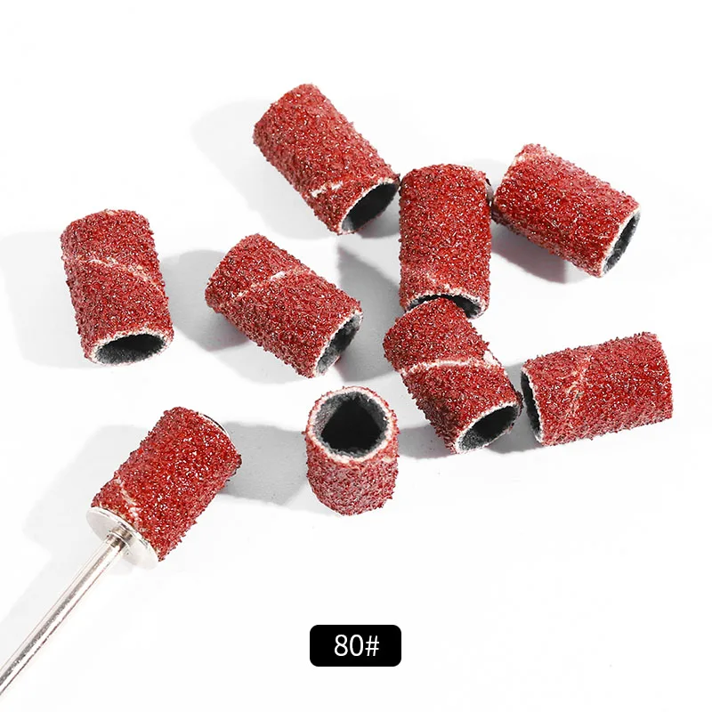 100 szt./opakowanie piaskowe paski do paznokci 80 #120 #180 # szlifierka z piaskiem do wiertarka elektryczna akcesoriów narzędzia do Manicure