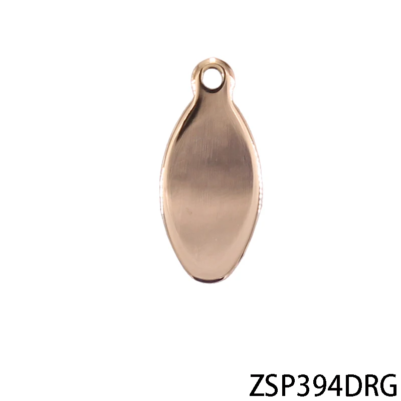 Good polishing Rose gold color customized Laser logo Tags Stainless steel Labels jewelry Tab parts accessories