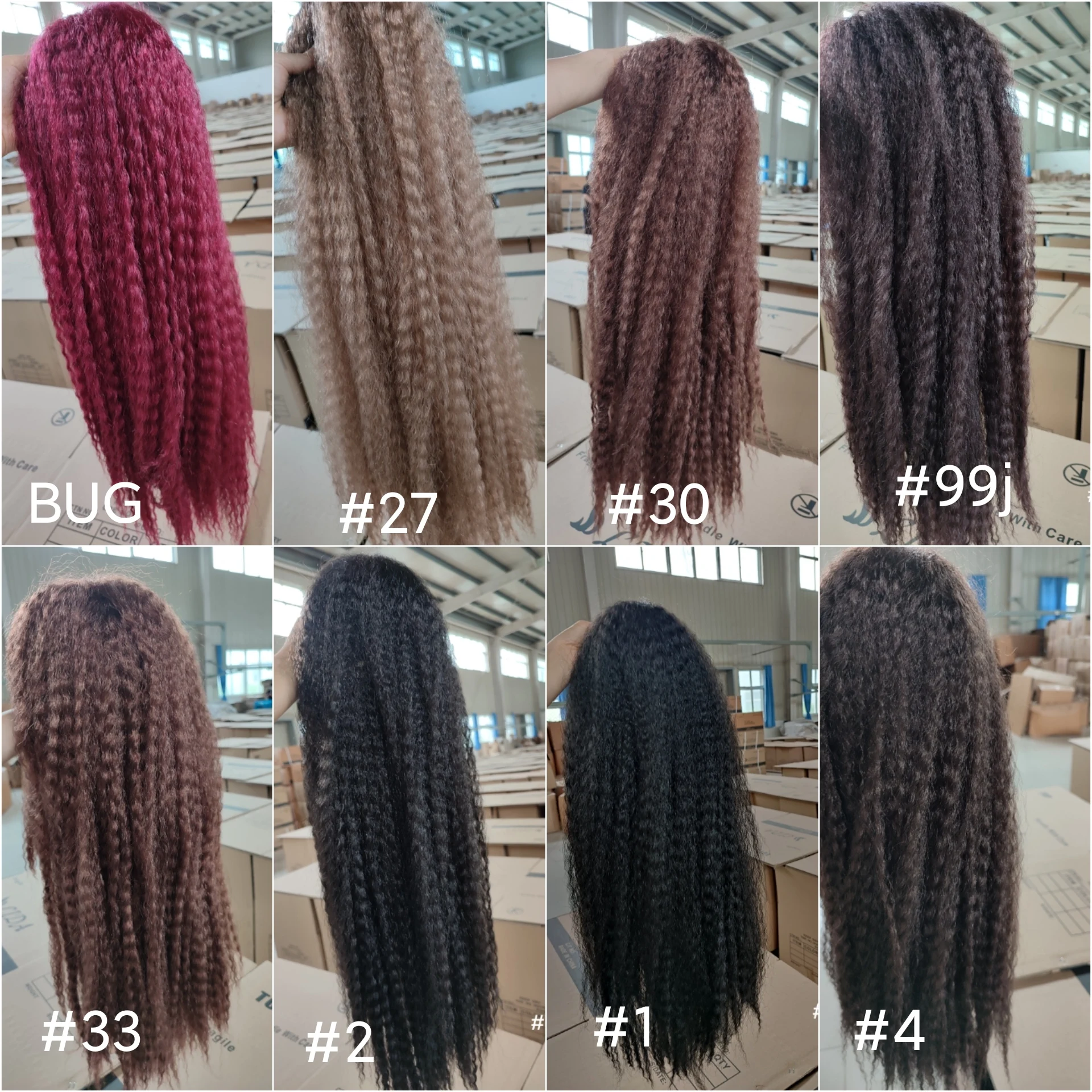 Blice Synthetic Hair Yaki Straight Wig With Natural Hair Line 18 Inch Afro Hair Women Wigs Kanekalon Fiber Medium Length Wig
