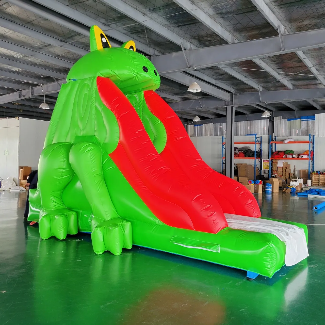 

Latest design frog PVC material Inflatable Slide Bouncy Slide Inflatable Water Slide for kids