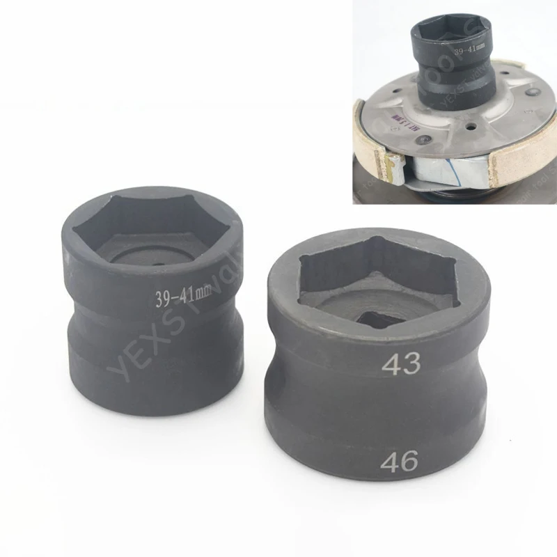 

39-41mm 43-46mm Double Head Sleeve Pulley Nut Accessories Fit For GY6 Nut Sleeve Belt Pulley Clutch Removal Tool Motorcycle Part