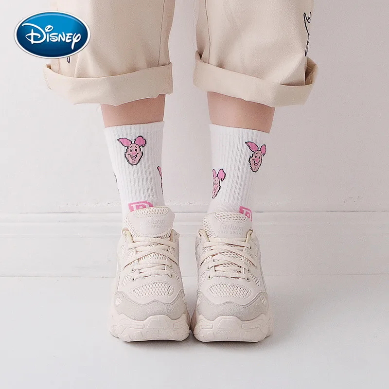 Casual Cute women Scoks Cartoon animal Mickey Duck ladies Socks Disney Cotton happy Funny street adult Middle tube sock