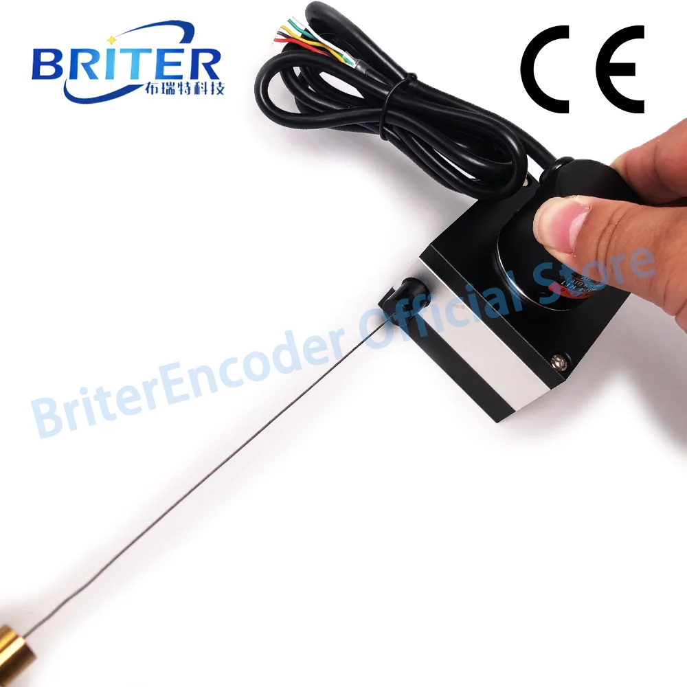 draw pull wire encoder displacement sensor transducelinear pull rope encoder measuring length instrument absolute encoder Briter