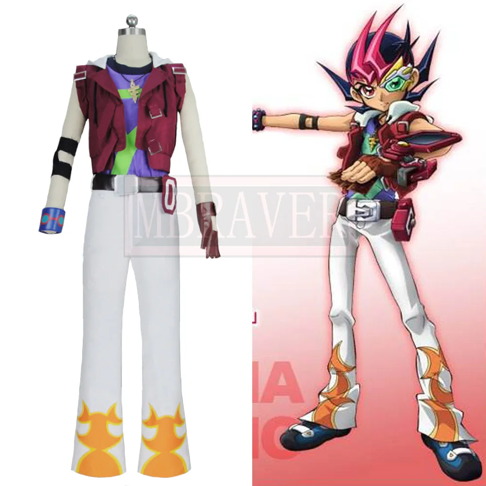 

Yu-Gi-Oh! Yu Gi Oh Yuma Tsukumo Cosplay Costume Cos Halloween Party Custom Made Free Shipping