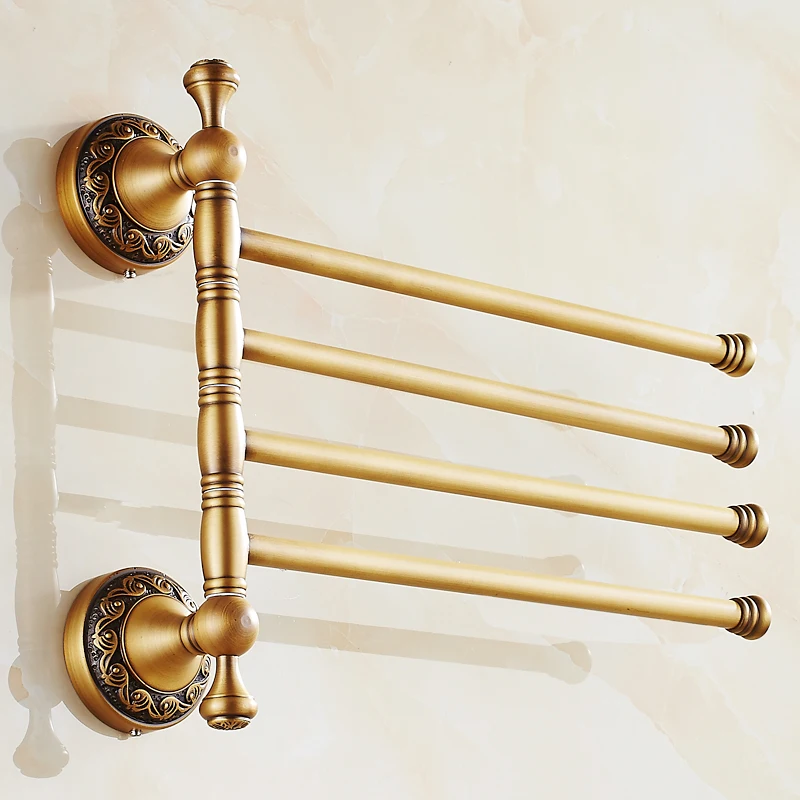 Bathroom Accessories Towel Holder Antique Bronze Movable Bath Towel Rack Bathroom Hardware 8024DH-4