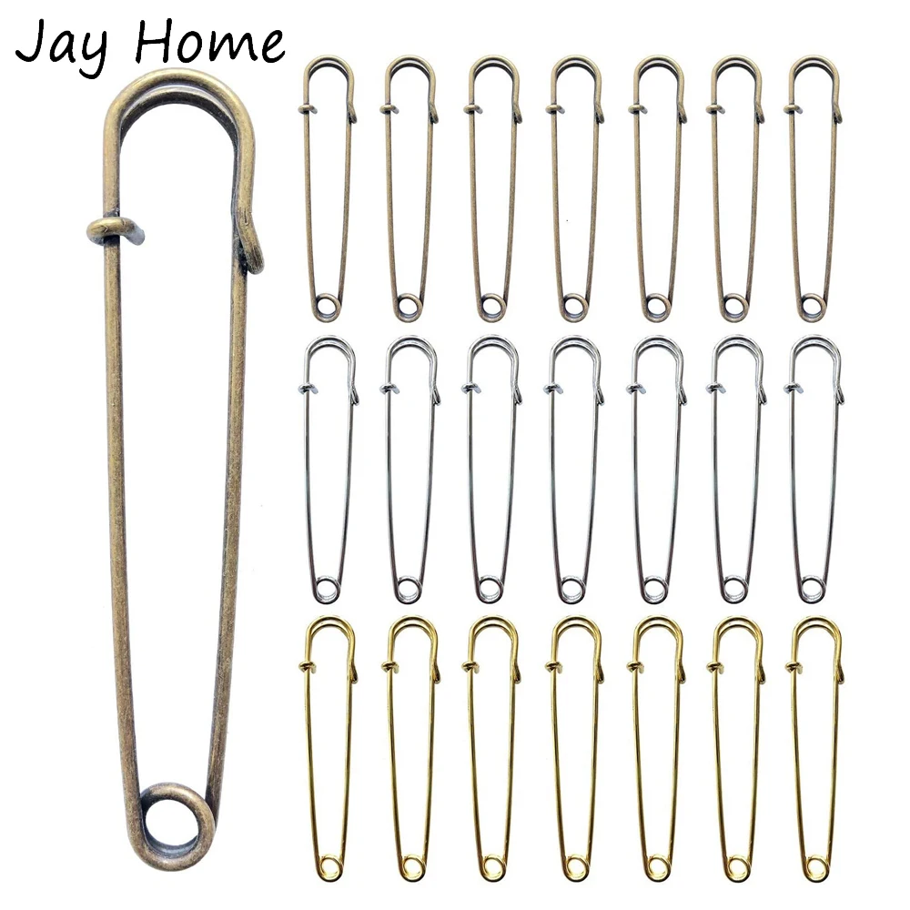 4/20Pcs 50mm Safety Pins Stainless Steel Needles Sewing Pins Large Safety Pins Brooch for Jewelry DIY Sewing Apparel Accessories