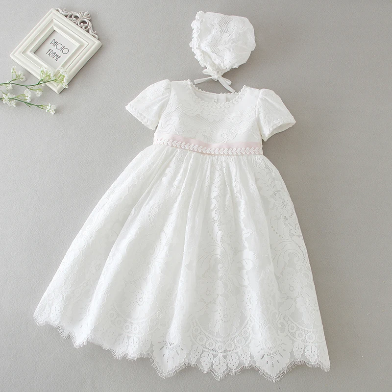 

2024 New Summer 0-24M Baby Girls Elegant Princess Dress Baptism Costume Baby Birthday Wedding Party Dress Prom Evening Dress