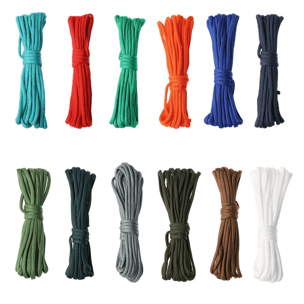 10Meter 4mm Paracord Cord Lanyard Nylon Rope 7-Strand Lanyard Tent Ropes Survival Outdoor Camping Standard military Equipment