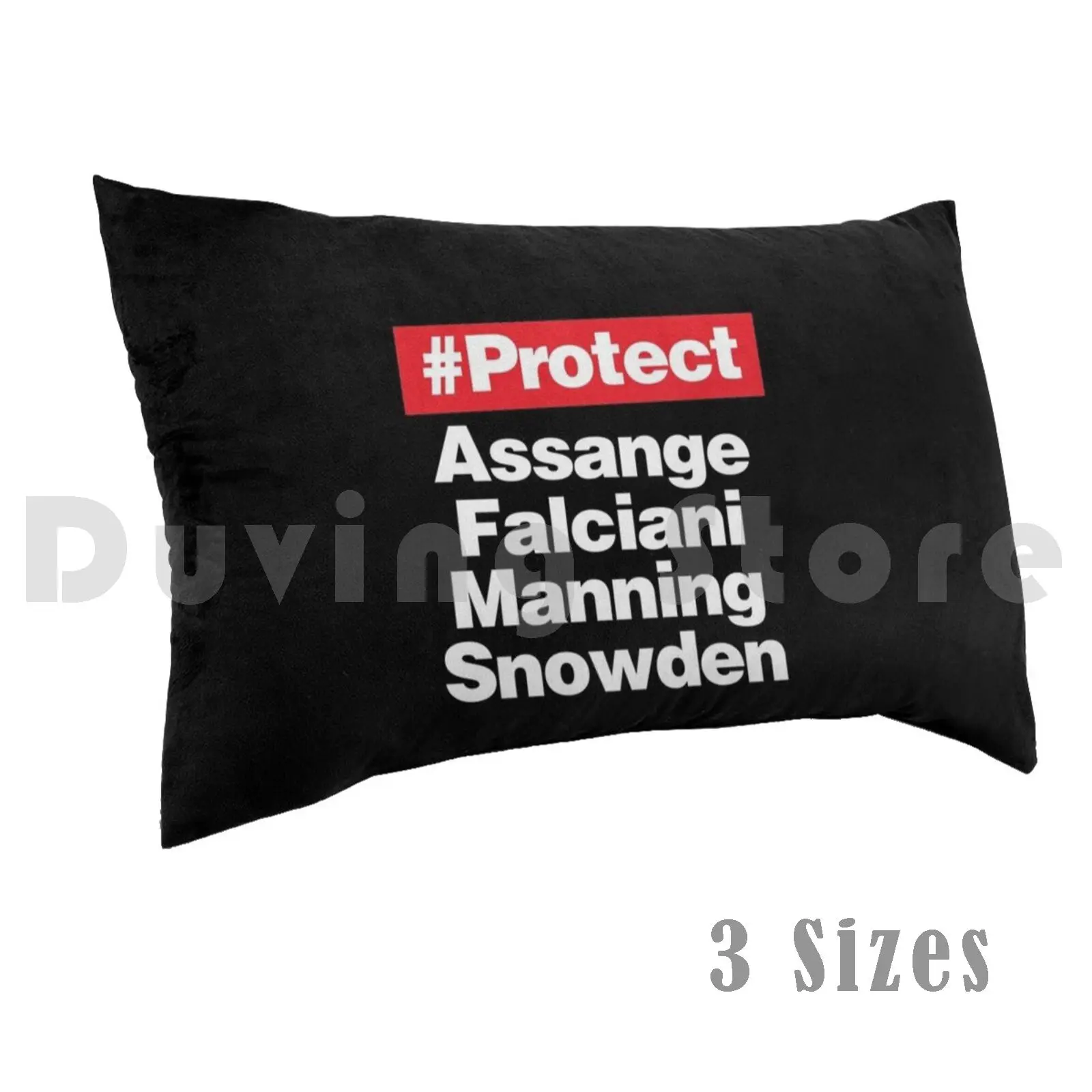 Protect Assange , Falciani , Manning , Snowden Pillow Case Printed 50x75 Free Press Win