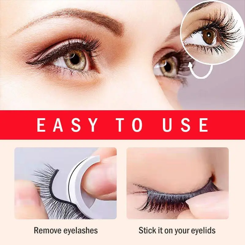Reusable Self-Adhesive Eyelashes หลาย Reversible กาว Self-Adhesive คู่ Dropshipping