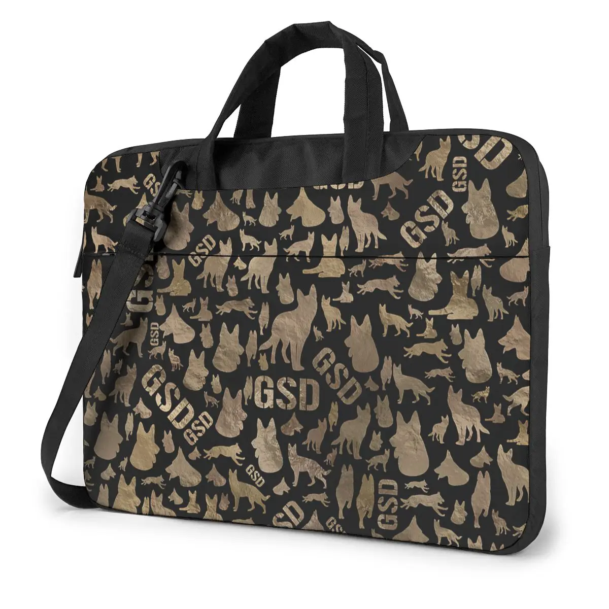 

German Shepherd Dog GSD Laptop Bag Case Protective Vintage Computer Bag Bicycle Crossbody Laptop Pouch