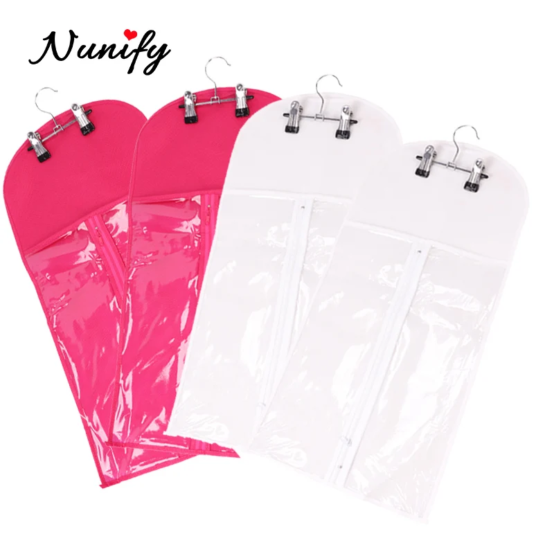 Hair Bag With Hanger 1Set Wig Storage Bags With Hanger For Hair Bundles Hair Pieces Ponytail Wig Accessories Hair Bag Protable