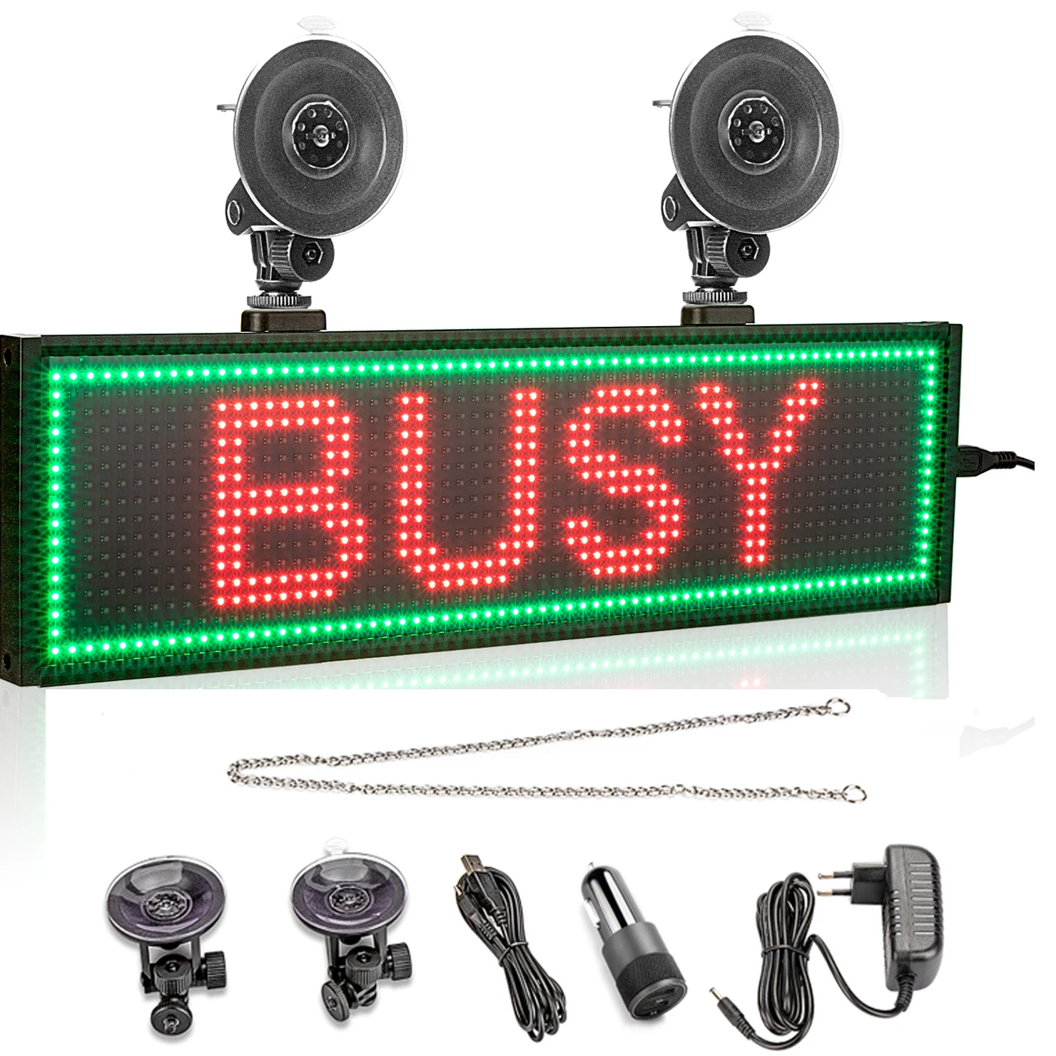 P5 12V  RGB Full Color LED Billboard Digital Moving Scrolling Messages Led Car Sign Board for Car Rear Window APP Programmable