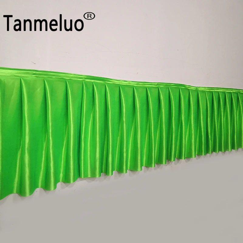 Wedding Stage Table Skirting Decoration Party Table Ice Silk Banquet Table Skirt Wedding Backdrop for Tablecloth Table Cover