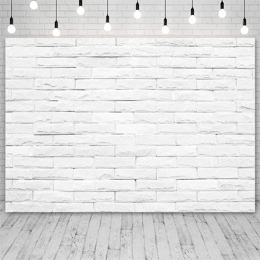 

Avezano Backdrops Birthday White Brick Wall Children Portrait Photography Background For Photo Studio Photozone Photocall Decor