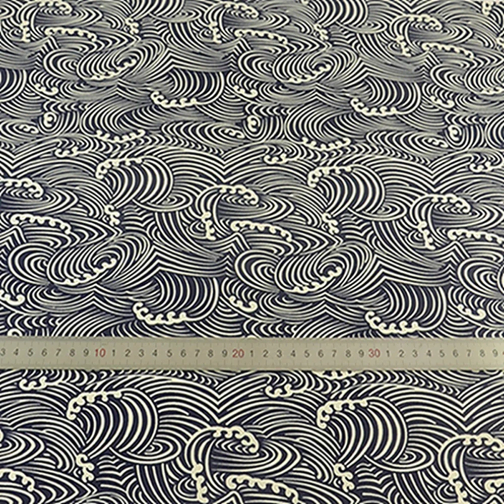 Teramila Retro Wolken Dunkelblau 100% Baumwolle Stoff Dekoration Pro Meter Bettwäsche Set für Kunst Handwerk Nähen Patchwork Hand – Detail 8