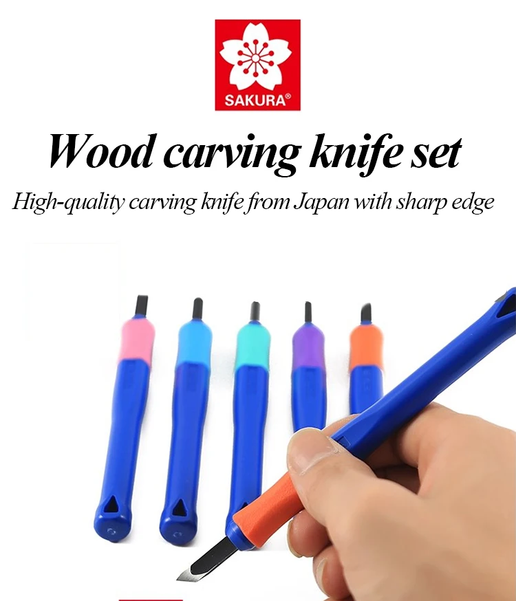 Sakura Holzschnitz messer tragbare Kunst Stift messer für Kunst Holz schnitzwerk zeuge Handwerk Reparatur Multi DIY Handwerkzeuge 1pc – Detail 1