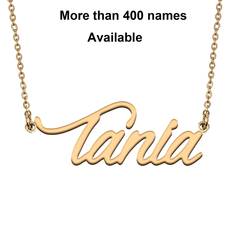 

Tania Trinity Name Necklaces for Girl Women Family Best Friends Birthday Christmas Wedding Gift Jewelry Present Anniversary