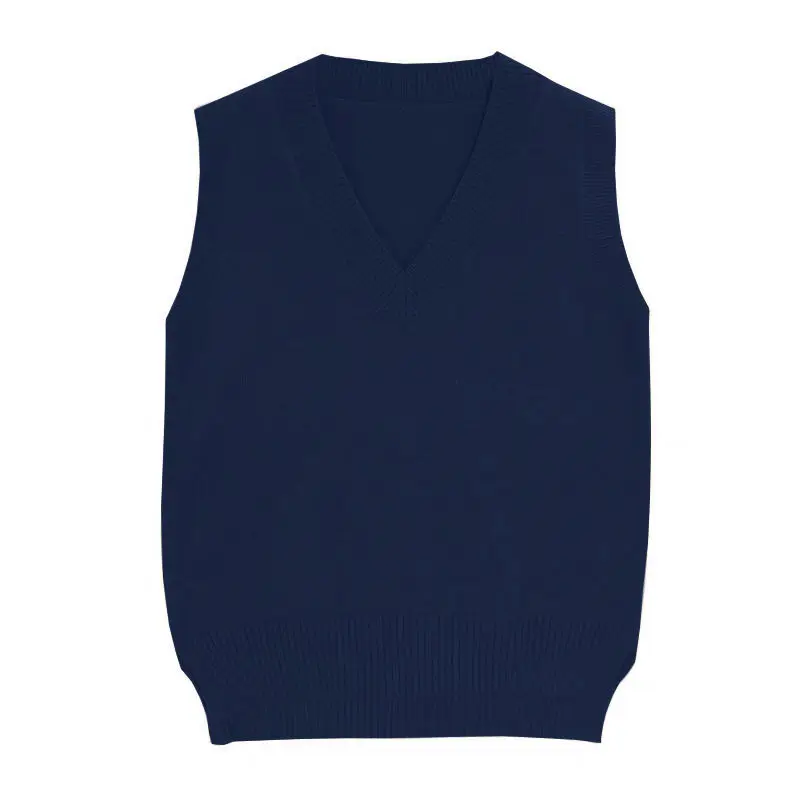 Sweater Vest Women V-neck Solid Simple Slim All-match Casual Korean Style Teens Chic Fashion Autumn Winter Sleeveless Sweaters