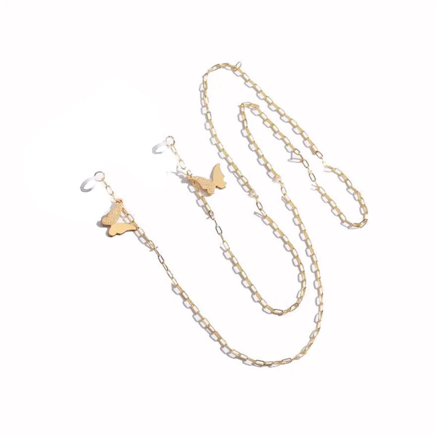 Bluetooth Headset Anti-lost necklace for Airpods Wireless Headset Earring Star butterfly Long necklace