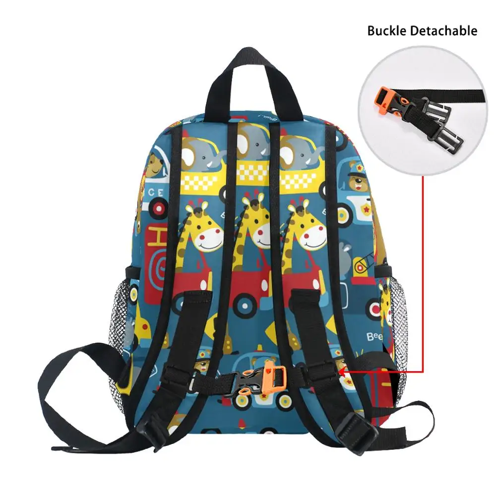 Cartoon with funny drivers Children school Backpacks kids princess Primary School Bags boys Waterproof Schoolbag kids Mochila