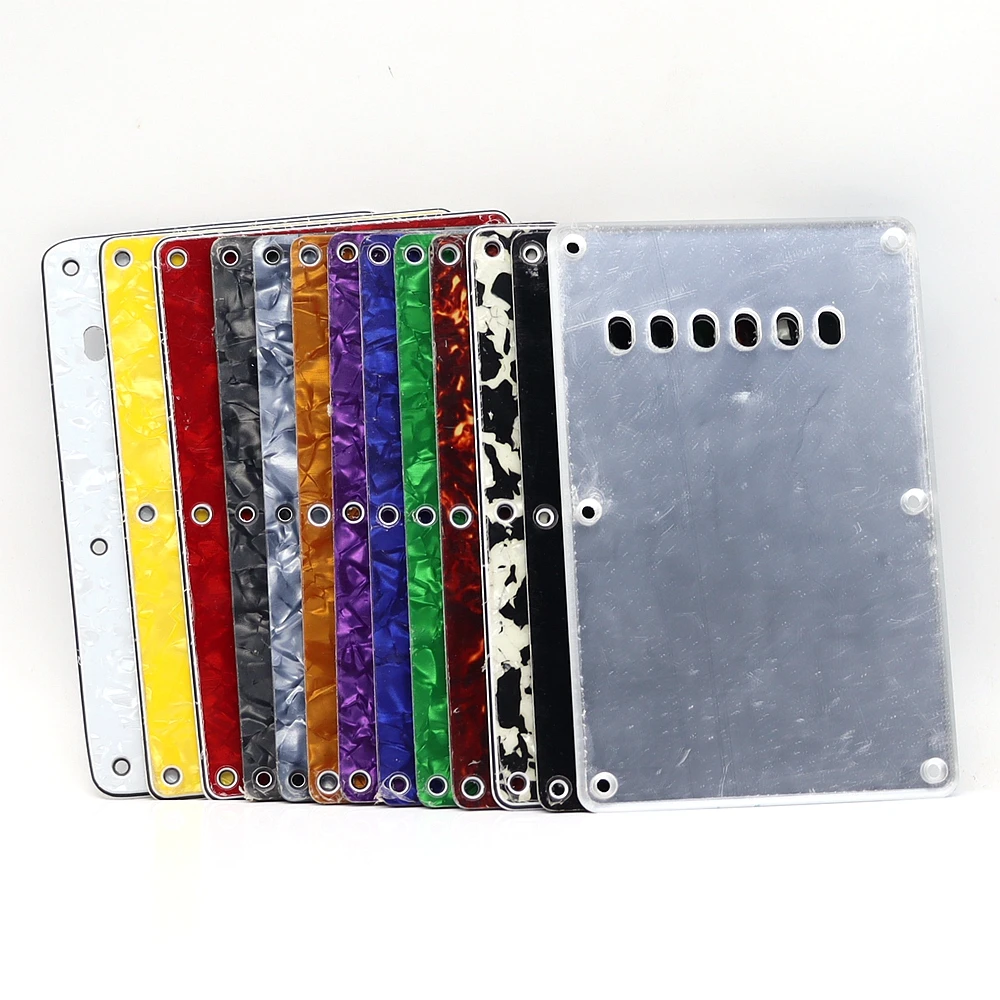 6 Hole PVC Guitar Back Plate Pickguard Tremolo Backplate for ST Modern   Style Electric Guitar Special offer