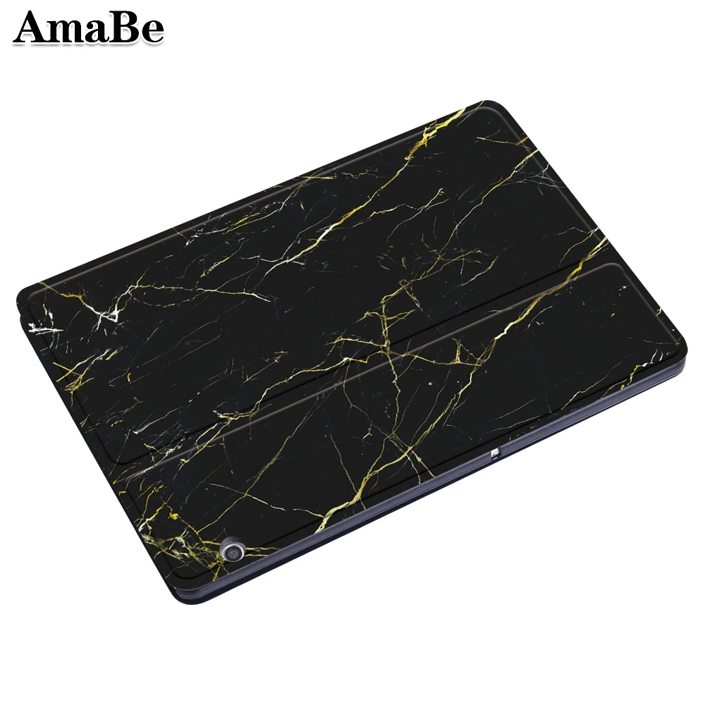 Capa de couro mármore à prova de choque para huawei mediapad t5 10 10.1 polegadas capa protetora para tablets