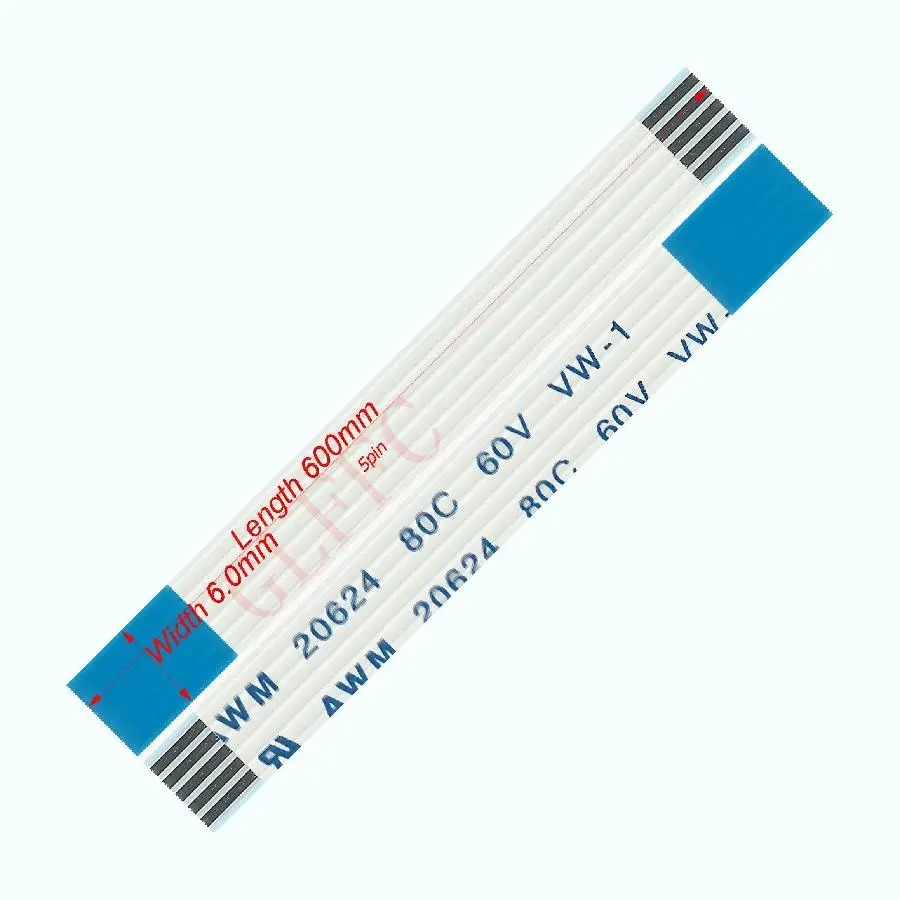 4pin 1.0 الملعب 600 مللي متر-0 مللي متر B-نوع مرنة سلك مسطح FFC awm 20624 ROHS ل TTL LCD DVD الكمبيوتر