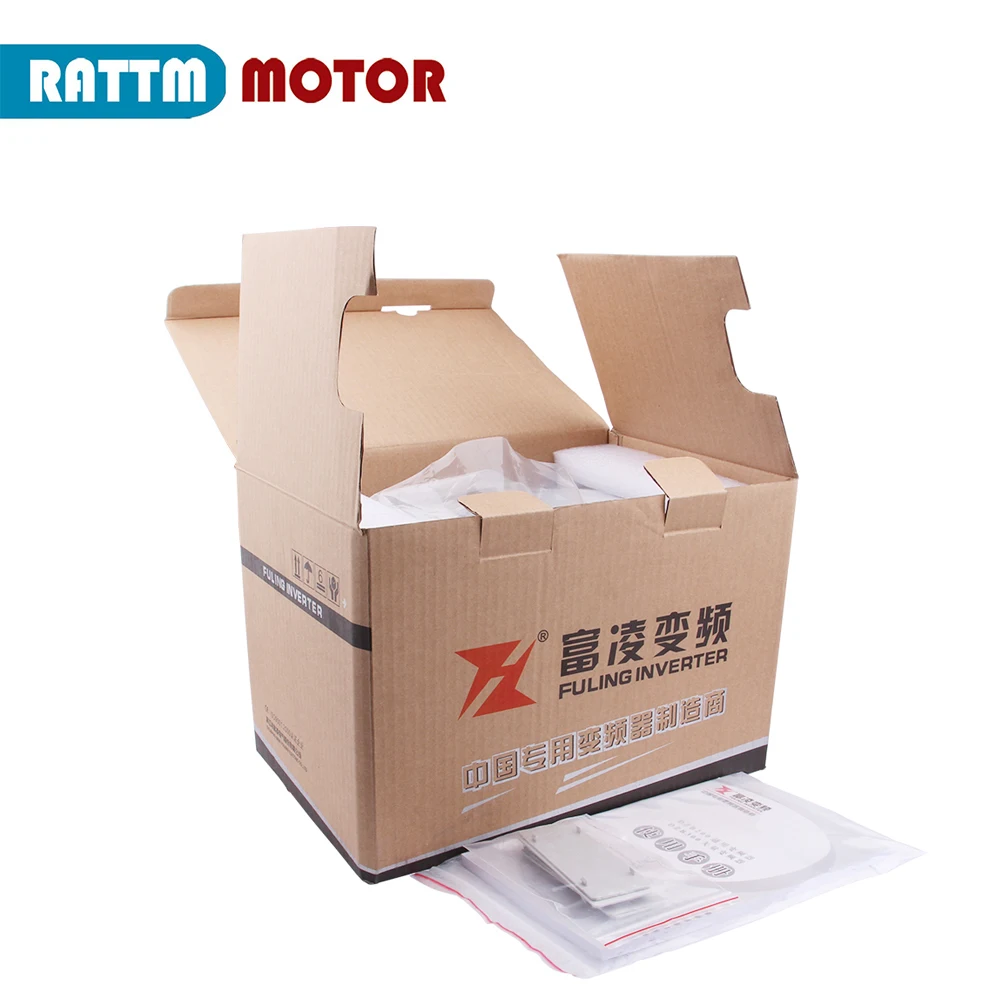 FuLing inversor de conversión frecuente VFD 7,5 kW 220V 380V 1HP o 3HP entrada 3HP salida 0-1000Hz control de velocidad CNC