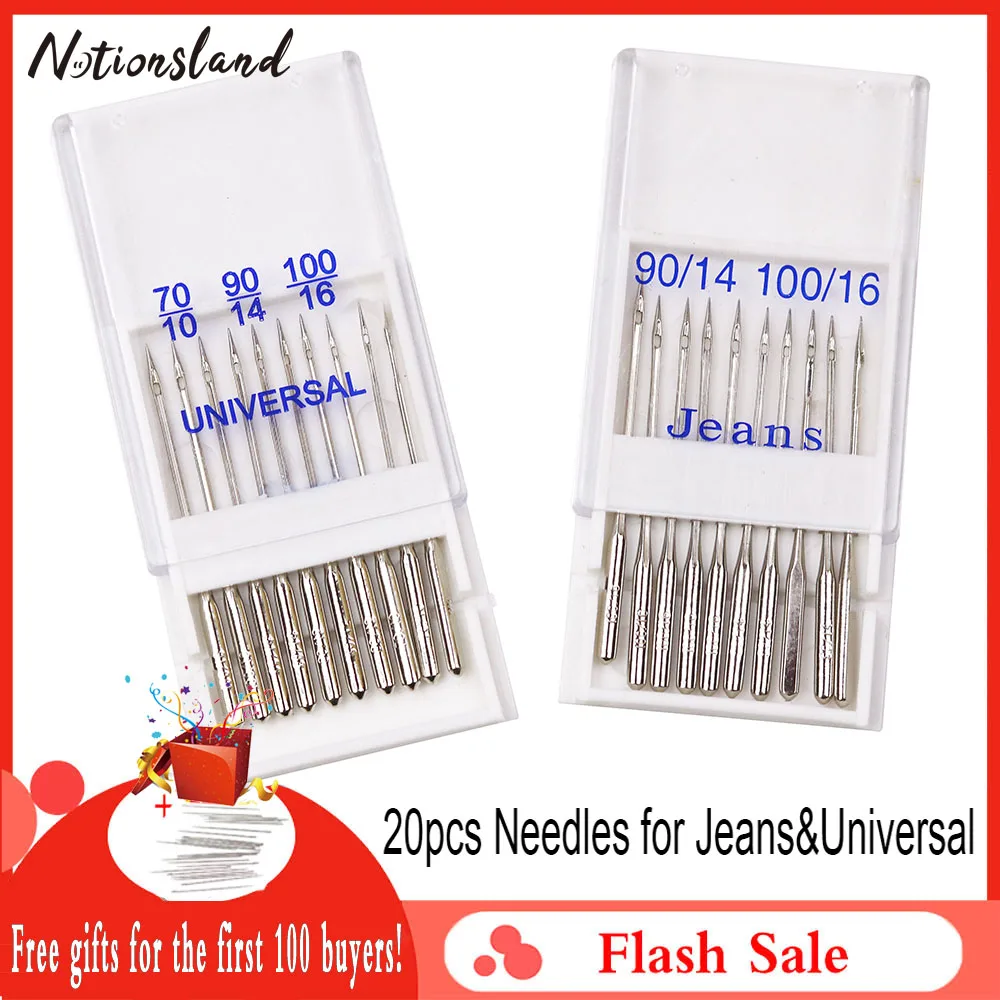 20Pcs Sewing Stretch Cloth Machine Needles Jeans Universal Anti-jump Needle Elastic Cloth Sewing Needle Accessories Sewing Tools