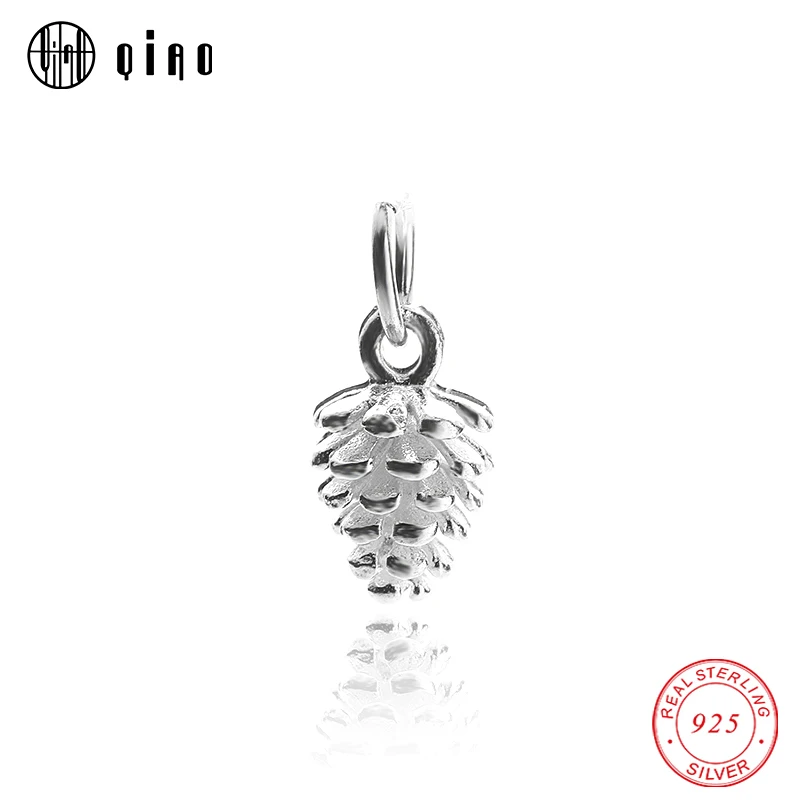 one piece 925 sterling silver Exquisite Handmade small Pine cones Pendant For women jewelry making Necklace bracelet accessories