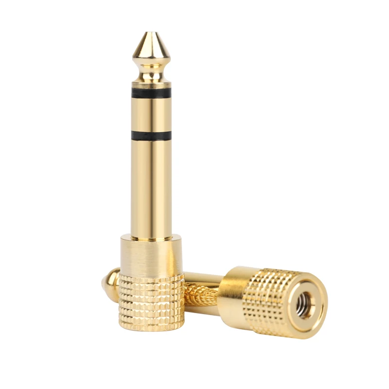스튜디오, 무대 공연, 금도금 하우징에 사용되는 Alctron C2114 3.5mm ~ 6.35mm 오디오 어댑터