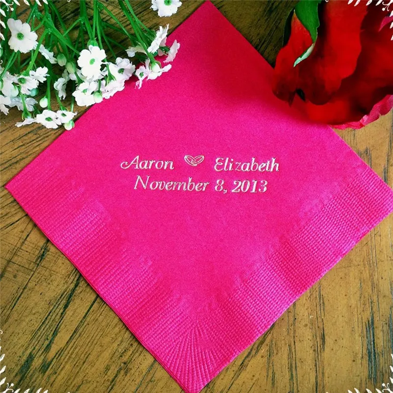 

Personalized Napkins Wedding Printed Custom Monogram Monogrammed Beverage Cocktail Luncheon Dinner Guest Towel Sizes Available