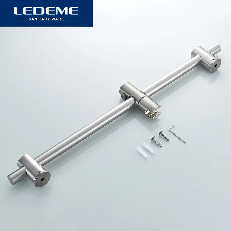 LEDEME Shower Rod Lifter Pipe Stainless Steel Lifting Frame Adjustable Head Holder L78001-3