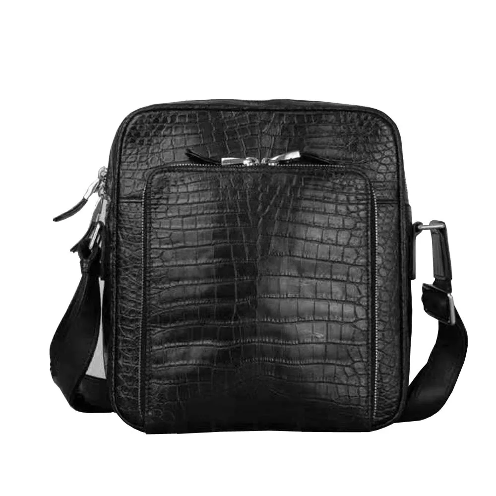 

ouluoer new arrival men crocodile bag male crocodile leather bag men bag black bag crcodile skin bag for man