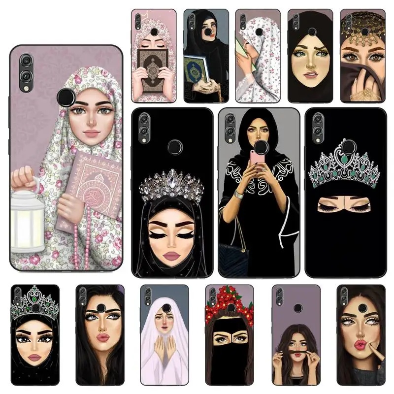 Yinuoda Muslim Islamic Arabic Hijab Face Gril Eyes Koran Soft Phone Case For Huawei Honor 8X 8A 9 10 20 Lite 30Pro 7C 7A 10i 20i