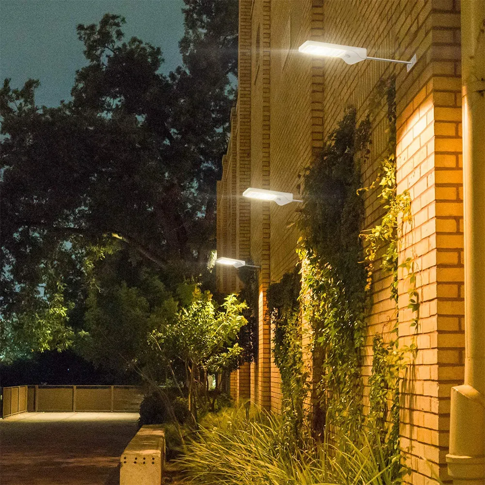 Upgraded 48LED Solar PIR Motion Sensor Wall Light Outdoor Waterproof 3modes 3.7V/2000mAh Waterproof For Path Garage Street Light