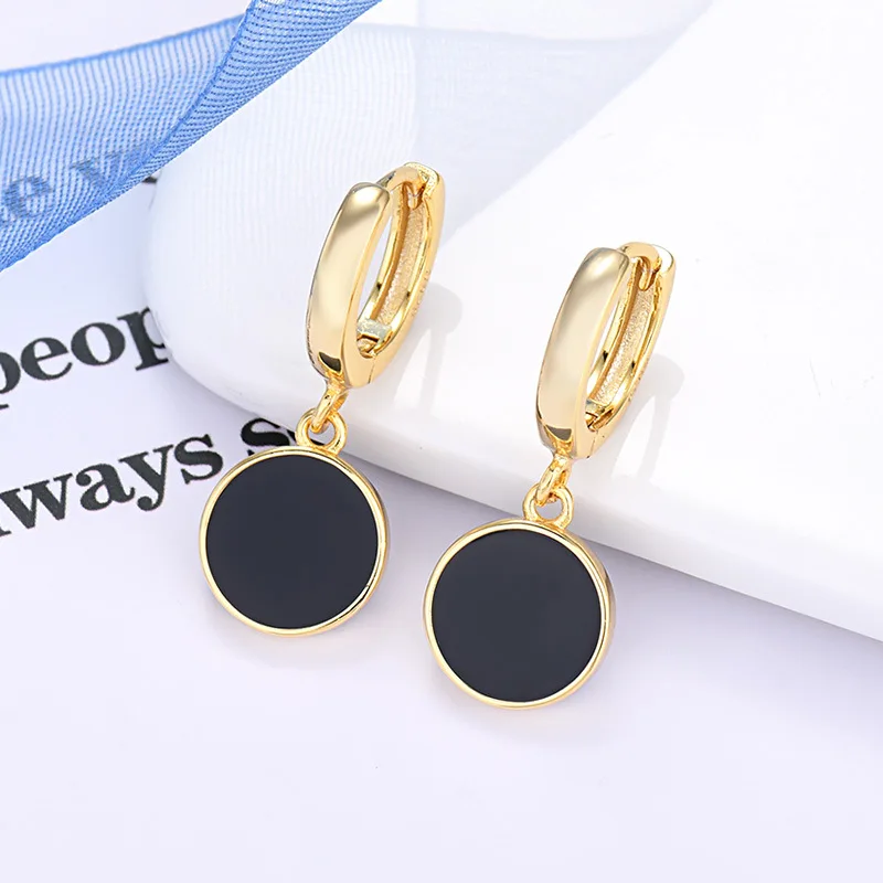 HuiSept Round Earrings Silver 925 Jewelry Accessories for Women Wedding Party Engagement Bridal Gifts Drop Earrings Wholesale