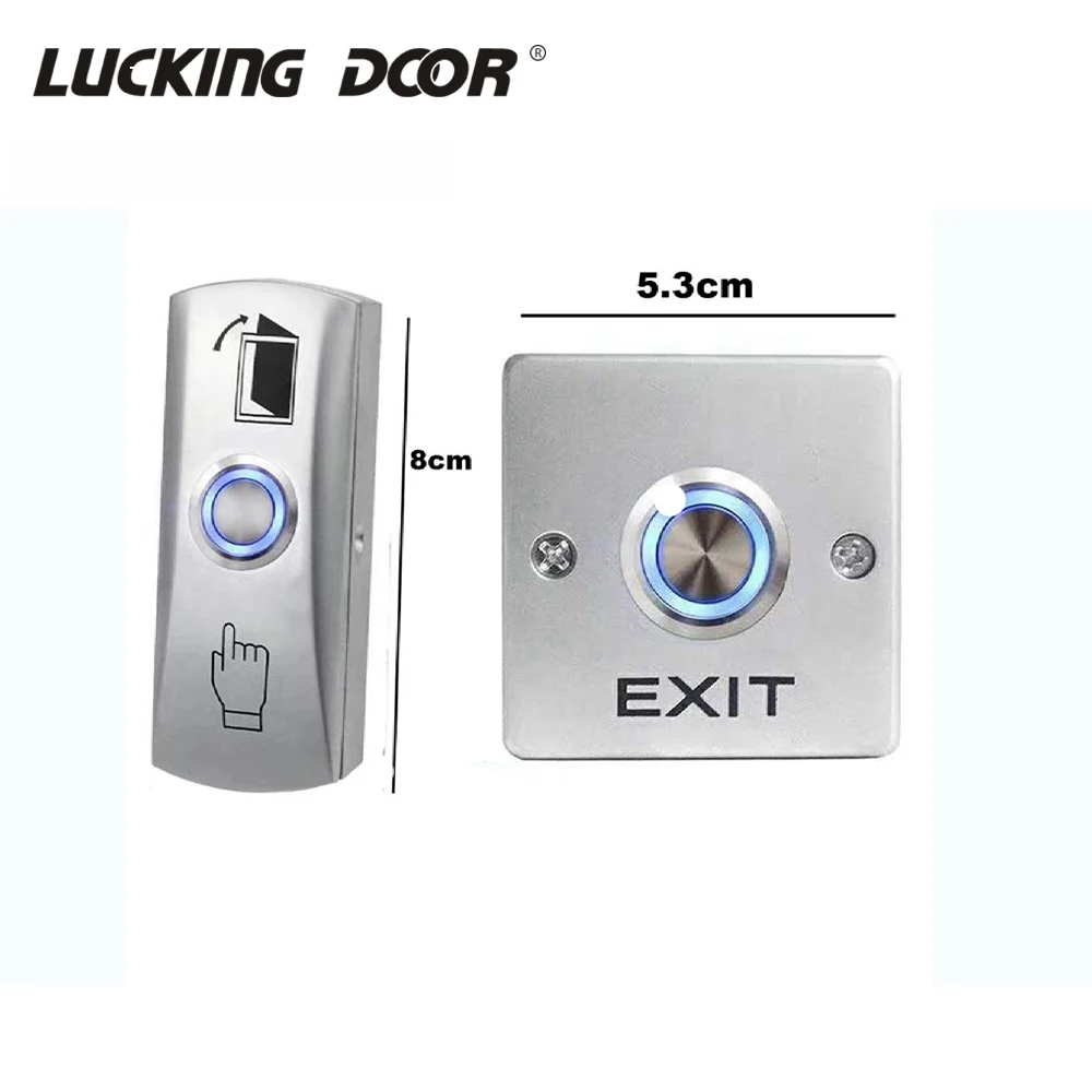 

Backlight Zinc Alloy Gate Exit Button Switch For Door Access Control System Door Release Button