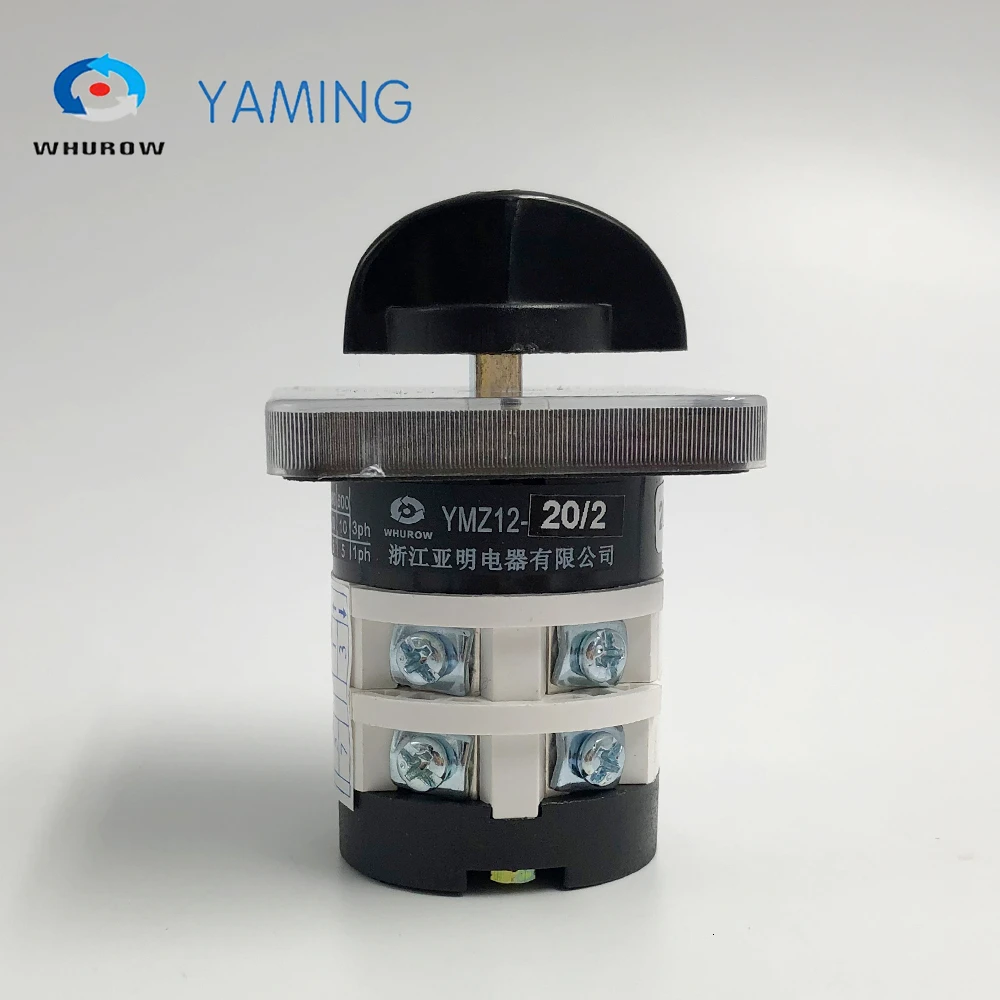 YMZ12-20/2 Manufacturer 3 Position 20amp 2 Poles Electrical Changeover Cam Rotary Switch Main Selector LW31