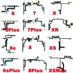 Volume Buttons & Sound Mute Switch Flex Cable Assembly For iPhone 6 6Plus 6s 6sPlus 7 7Plus 8G 8 Plus X XR XS Max