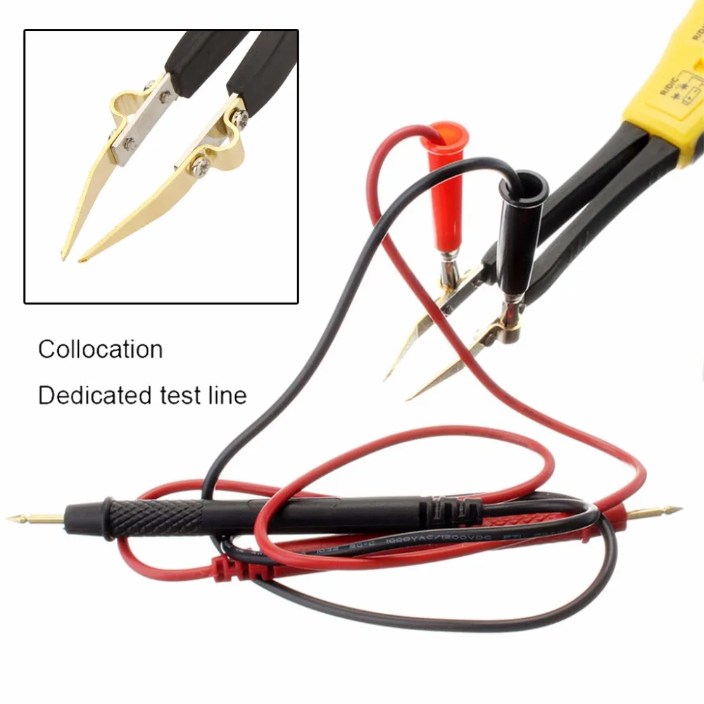 990C Smart SMD Tester Smart Pinzette Digital Multimeter RC Diode Auto Range Widerstand Kondensator Batterie Tester mit Carry Box