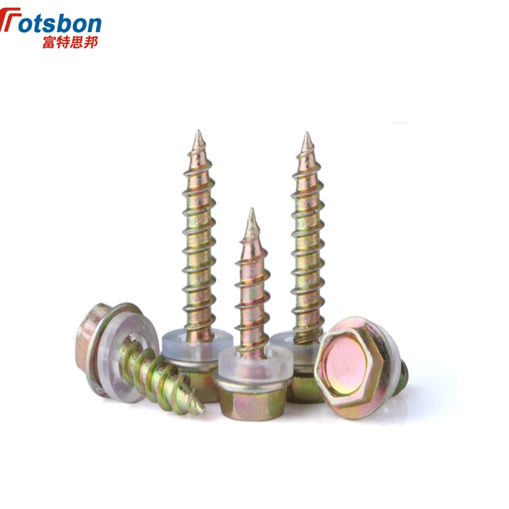 M5.2 M5.5 Hexagon Flange Tapping Screws With Thread Self-Tapping Drill Tail Screw Hex Vis Color Zinc Plated Carbon Steel DIN7504