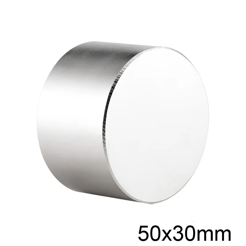 1PCS 50x30mm Super Powerful Strong Magnetic NdFeB Permanent Neodymium Magnets disc 50x30 mm N35 Big Round Magnet 50*30 mm