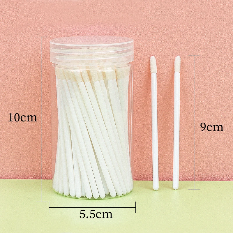 100pcs/Box Disposable Lip Brush Soft Lipstick Mascara Wands Applicators Eyelash Clean Cosmetic Brushes Women Make Up Tools