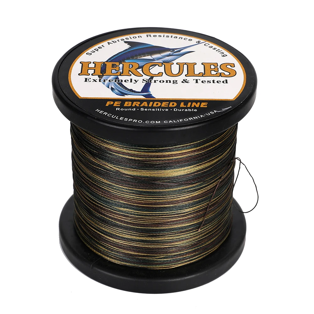 Żyłka wędkarska Hercules 12 nici akcesoria karpiowe 100-2000M drut w oplocie PE Camo 10-420LB przewód wędkarski Pesca Supplies Tackle