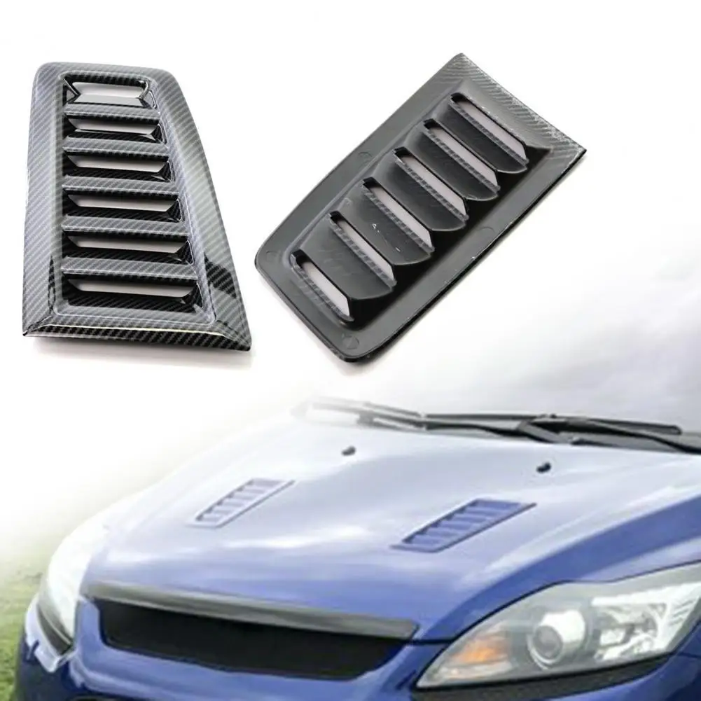 2Pcs Hood Vent Heat resistant Anti corrosive Carbon Pattern ABS Air Flow Intake Cover for Focus RS MK2