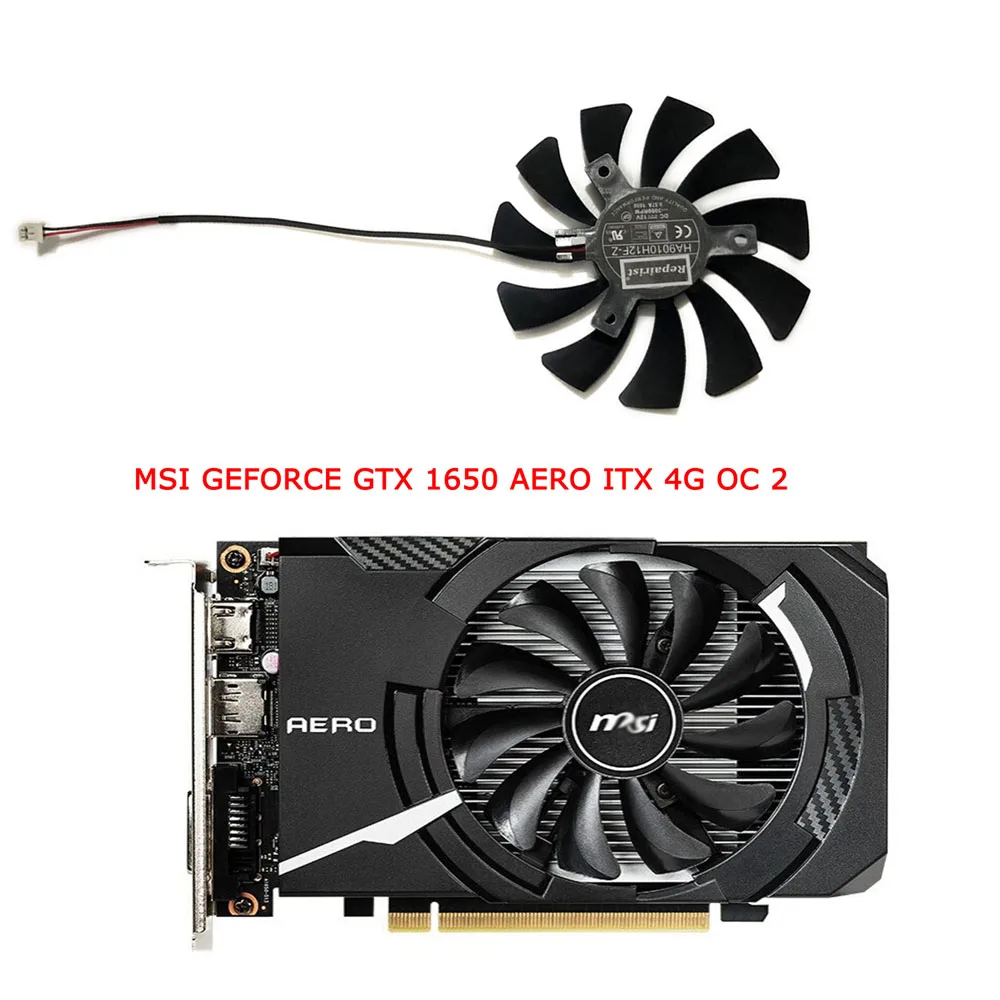 1 Pcs,85MM 0.57A 2Pin HA9010H12F-Z,GPU VGA Cooler Fan,Graphic Card Cooling,For MSI Geforce GTX 1650 gtx1650 AERO ITX