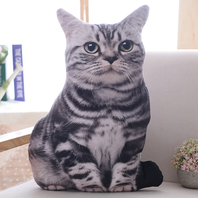 

Creative pillow 3D Dimensional cat plush toy large 50cm cushion soft doll,throw pillow birthday gift h1320